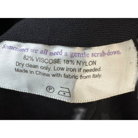 M.M. LaFleur Deneuve 3.0 Blouse mock wrap top 3/4 Sleeve Crepe Black Size XL - Picture 5 of 6
